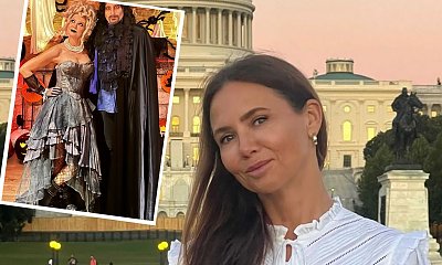 Kinga Rusin jako krwista dama. Ale to jej partner skradł show. "Wygląda tak autentycznie, jakby to nie było przebranie"
