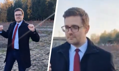 Robert od Jarka świętuje i tańczy w garniaku na polu [wideo]. Kwadratowe ruchy rozbawiły sieć
