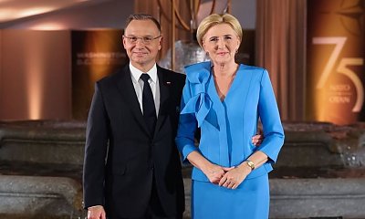 Andrzej i Agata złożyli Polakom życzenia świąteczne. Wyraz twarzy Agaty skradł całe show