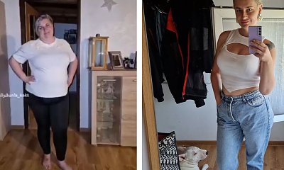 Szczęka w dół! Aneta z "Kanapowczyń" schudła 50 kg i paraduje w prześwitującym body. Trudno ją rozpoznać [porównujemy zdjęcia]