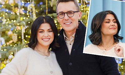 Kasia Cichopek wskoczyła w grzeczny sweterek, ale na dole nie było grzecznie. Stylizacja idealna na święta