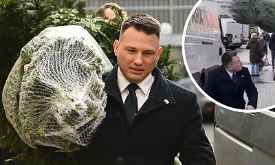 Sławek cudem uniknął tragedii i zderzenia z choinką. Wszystko się nagrało [zabawne wideo]