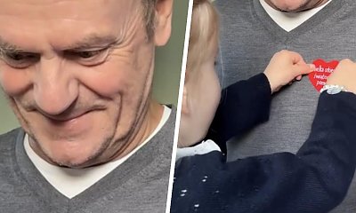 Wnusia przykleiła Donaldowi do swetra czerwoną naklejkę. Mały gest wywołał ogromne poruszenie