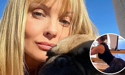 54-letnia Izabella Scorupco robi szpagat i inne wygibasy. Ma ciało dwudziestolatki