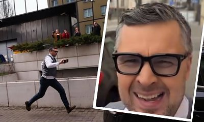 Michał Rachoń pokazał wideo ze swojego sprintu za autem ze Zbyszkiem Zero. Sieć zalały memy