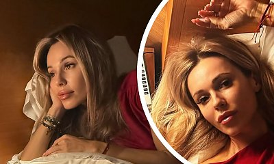 Gorąca Doda bez stanika wyleguje się w alkowie. Bardziej wyzywająco chyba się nie dało