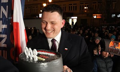 Sławek tłumaczy się ze wpadki z likwidacją PIT i składek: "To był żart i slogan wiecowy" [wideo]