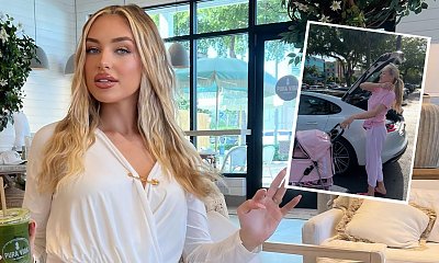Caroline Derpieński przyłapana na ulicy z różowym wózkiem. Ogłosiła "nowy etap", a fani docenili "świetną figurę po ciąży"