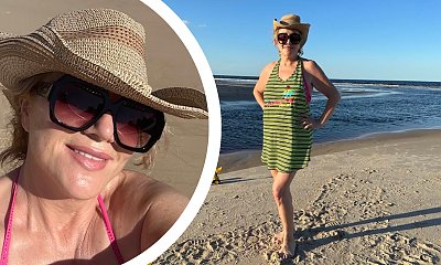 Danuta Martyniuk zrzuciła kusą mini i pokazała się w dwuczęściowym bikini. Tak wygląda brzuch niespełna 60-latki