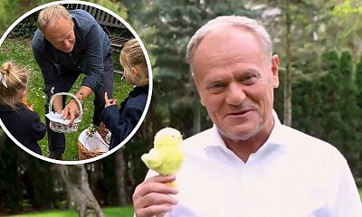 Uśmiechnięty Donek z kurczaczkiem w ręku złożył życzenia. "Biała kiełbasa, sałatka, żurek, mazurek, jajka" [wideo]