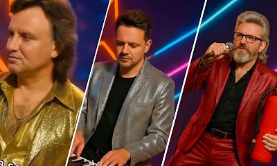 Koledzy z Wiejskiej jako reprezentanci na Eurowizji: Andrzej gra na cymbałach, Rafał na keybordzie, a Grześ śpiewa [wideo]
