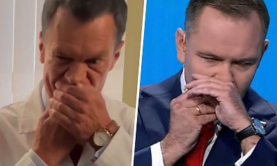 Michał Żebrowski kapitalnie sparodiował wciągającego Karola. Wykorzystał rolę lekarza w "Na dobre i na złe" [wideo]