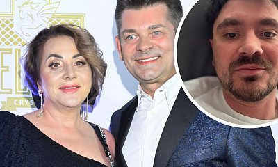 Danuta Martyniuk odwiedziła wnuka. W kwiecistej kiecce z głębokim dekoltem przytulała maleństwo
