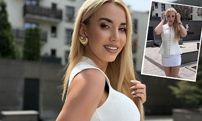 Blondwłosa Marianna tak ubrała się na rozwód z Łukaszem. Fani: "Dłuższa spódniczka i byłoby z klasą"