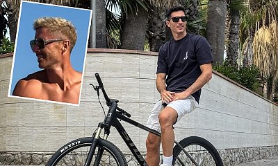 Robert Lewandowski zaświecił swą klatą na rowerze. Frywolna fotka hitem sieci