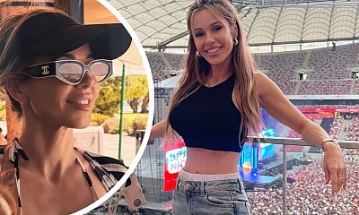 Doda w kusym stroju ledwie zasłoniła okazały przód. Mikroskopijne trójkąciki akurat zasłoniłyby jej oczy