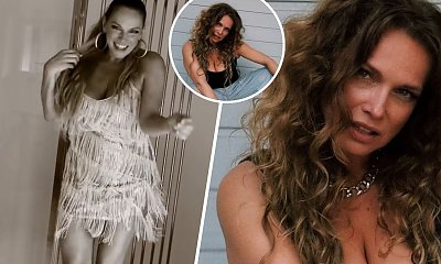 Joanna Liszowska wygina śmiało ciało w poszarpanych jeansach.  "Jest pani jak Jennifer Lopez"