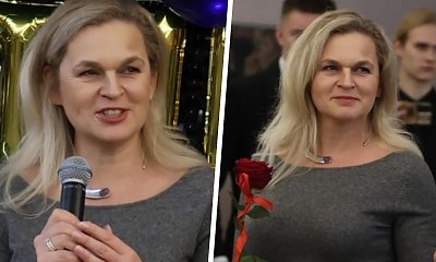 Barbara Nowacka wpadła na studniówkę i porwała ucznia do tańca. Jej stylizacja woła o pomstę do nieba [dużo zdjęć]