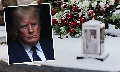 Patrząc na trumnę poprzednika, Donald Trump przepowiedział kiedy umrze. Padła konkretna data