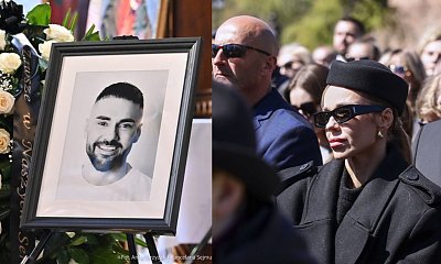 Doda w rozpaczy na pogrzebie Łukasza Litewki. Internauci zwrócili uwagę na jeden szczegół. "Serce pęka" [zdjęcia]