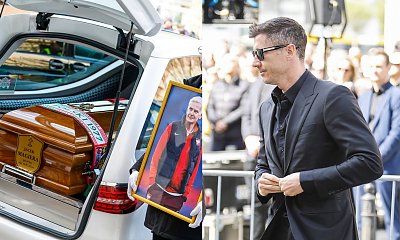 Robert Lewandowski kompletnie zdruzgotany na pogrzebie Jacka Magiery. Widok kapitana kadry odbiera mowę [zdjęcia]