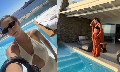 Julia Wieniawa pręży się na Mykonos w kusym wdzianku. Uwolniła atuty i pochwaliła się figurą w pełnej krasie [zdjęcia]