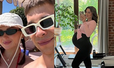 Wersow w mikroskopijnym bikini bez żenady pręży ciało przed porodem. Komentarze kipią: "Kwitnąco" [zdjęcia]