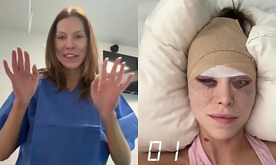 Julia von Stein zapuchnięta i obolała modli się o cud. Fani śledzą relację celebrytki z kliniki [zdjęcia]