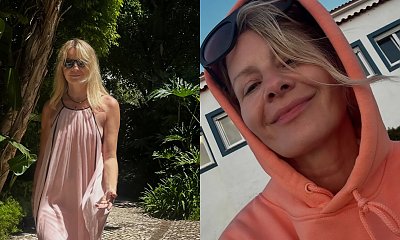 Małgorzata Kożuchowska dokazuje z synem w Portugalii. Eksponuje nogi do nieba w kusych szortach, a fani nie mogą oderwać od niej oczu [zdjęcia]