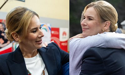 Marta Nawrocka porzuciła sztywne garsonki i wskoczyła w jeansy. Wszyscy patrzyli na ten jeden detal [zdjęcia]