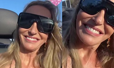 Paulina Smaszcz mknie kabrioletem z ukochanym. W kadrze mignęła twarz partnera [zdjęcia]
