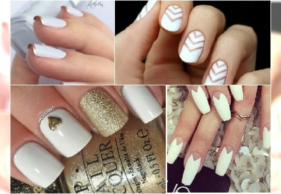 Biały Manicure Eleganckie Wzorki Na Paznokcie Do ślubu Na Wesele