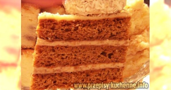 Mazurek orzechowy z masą orzechową