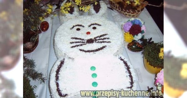 Tort orzechowo - czekoladowy Zajączek