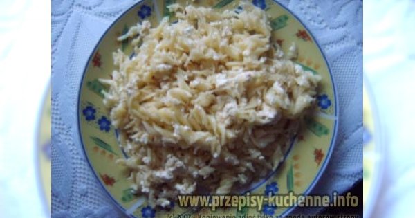Kluski z serem białym i cebulką