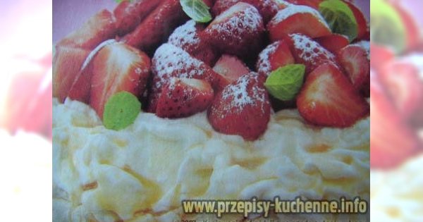 Niebiańska beza truskawkowa