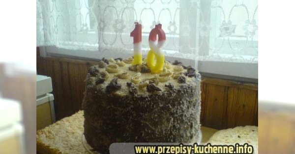 Tort makowy z masą kakaową
