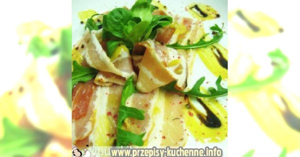 Boczek wędzony alla carpaccio