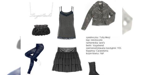 Falbanki w stylu glam rock