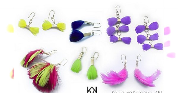 Trendy: biżuteria z kolorowych piórek