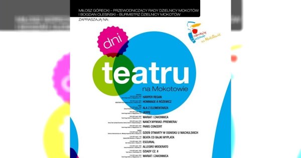 Dni Teatru na warszawskim Mokotowie