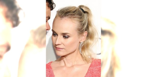 Prosty kucyk a la Diane Kruger w Cannes