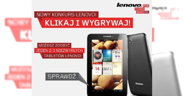 Wyniki pierwszego etapu konkursu: Wygraj tablet Lenovo A2107!