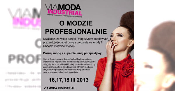 O MODZIE PROFESJONALNIE - KURS DLA PASJONATÓW MODY