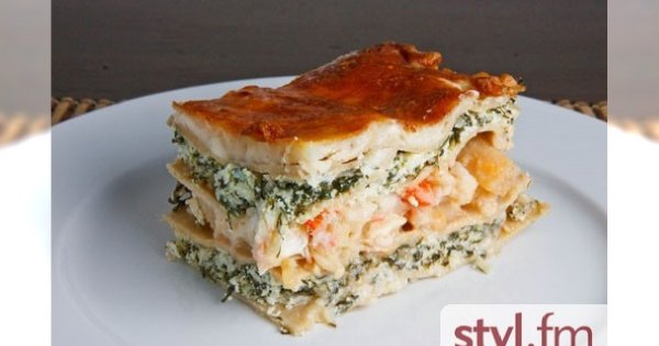 Lasagne ze szpinakiem i sosem grzybowym