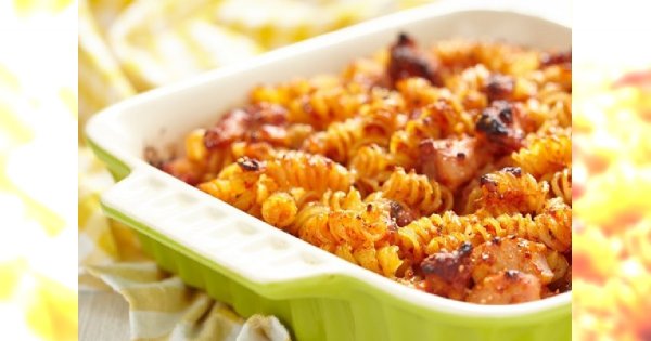 Makaronowa zapiekanka z kurczakiem - przepis