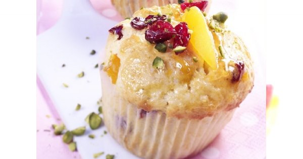 Muffiny z morelami i cranberries - przepis