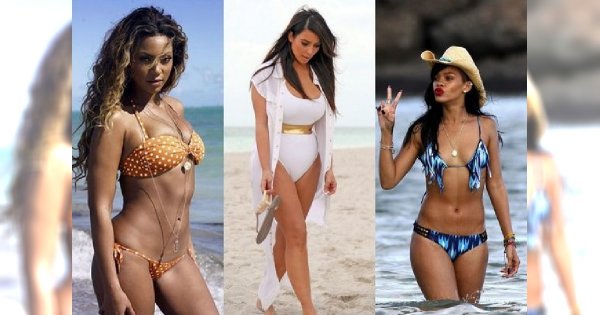 Gwiazdy w bikini 2014: Beyoncé, Rihanna i Kim Kardashian
