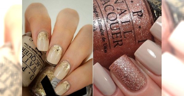 Champagne nails- szampański manicure na Sylwestra
