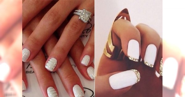 Srebro, złoto i cyrkonie - stylowy manicure na studniówkowy bal